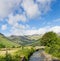 Beautiful Lake District river Mickleden Beck Langdale Valley by Old Dungeon Ghyll Cumbria England United Kingdom UK