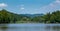 Beautiful lake in the forest near Trakoscan in Croatia in summer