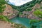 Beautiful Lake Ledinci serbian: Ledinacko jezero near Fruska Gora in Serbia, once there was a stone pit. Beautiful vibrant green