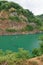 Beautiful Lake Ledinci serbian: Ledinacko jezero near Fruska Gora in Serbia, once there was a stone pit. Beautiful vibrant green