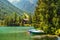 Beautiful lake in swiss Alps
