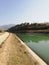 Beautiful lake view alongside road