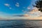 Beautiful lakeshore of Higgins Lake State Park in northern Michigan.