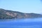 Beautiful lakeshore landscape at lake ohrid (near Lin village), Albania