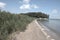 Beautiful Lakeside beach on Lake Erie during a summer Day