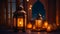 Beautiful lamp holiday Ramadan muslim culture