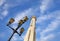 Beautiful lamp post & minaret of Al Fateh Mosque