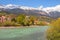 Beautiful landscape across Inn River,Innsbruck, Austria