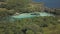 Beautiful landscape aerial view at weekuri lagoon, southwest sumba