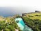 Beautiful landscape aerial view at weekuri lagoon, Sumba island