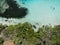 Beautiful landscape aerial view at weekuri lagoon, Sumba island