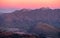 Beautiful landscape of Alps mountain and Queentown city before sunset. I