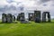 Beautiful landscape of the ancient Stonehenge on a cloudy day