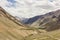 Beautiful landscape of the barren wilderness of the mountains of the Zanskar region