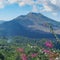 Beautiful landscape with a Batur volcano and lake.