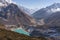 Beautiful landscape of Birendra lake view from the way to Manaslu base camp, Himalaya mountains range in Nepal