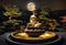 Beautiful landscape of a Buddhist Zen garden. Meditation, peace of mind