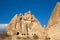 Beautiful landscape Cappadocia abandoned castle