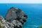 Beautiful landscape of the Caribbean sea with rocky cliffs in the Tremiti islands