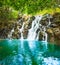 Beautiful landscape. Cascade Vacoas waterfall. Mauritius.