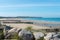 beautiful landscape of the coast in northern France with the English Channel in the background