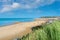 beautiful landscape of the coast in northern France with the English Channel in the background