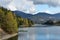 Beautiful landscape of Colibita lake, Romania.