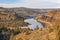 Beautiful landscape of Deschutes river in distance