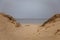 A beautiful landscape of dunes on the coastline of Baltic sea