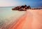 Beautiful Landscape of Elafonissi Beach with Pink Sand