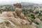 beautiful landscape with eroded bizarre rock formations in famous cappadocia,