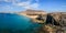 Beautiful landscape of famous Papagayo Beach on the Lanzarote Is