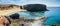 Beautiful landscape of famous Papagayo Beach on the Lanzarote Is