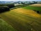 Beautiful landscape Farmer life belgium europe by air drone photography  fields  agriculture