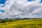 Beautiful landscape of fields, meadows and mountains in Peru, South America