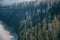 Beautiful landscape: forest and rocks near river Usva, Perm Krai