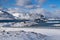 Beautiful landscape from The Fredvang bridges in winter season, Lofoten islands, Norway