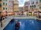 Beautiful landscape of gondola on the San Luca Canal inside the Venetian Macau