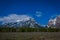 Beautiful landscape of the Grand Tetons range and peaks located inside the Grand Teton National Park, Wyoming, with
