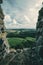 Beautiful landscape of green hills in the countryside of the Czech Republic