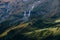 Beautiful landscape from the Grossglockner National Park Hohe Tauern, Austria. Alpine road in autumn and foggy weather