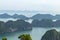 Beautiful landscape Halong bay islands mountains South China Sea Vietnam. Site Asia