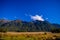 Beautiful landscape of high mountain glacier at milford sound, in south island in New Zealand