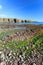 Beautiful landscape of hill and rock at Dunnottar castle area