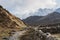 Beautiful landscape of Himalaya mountains from Tagnag village, E