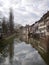 Beautiful landscape of houses on the side of the river