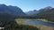 Beautiful landscape of the Hyalite reservoir in Montana.