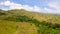 Beautiful landscape on the island of Luzon, aerial view. Green hills and mountains