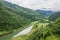 Beautiful landscape with izvorul muntelui lake at hydroelectric dam in Transylvania A view of Bicaz Dam in Romanian Carpathians