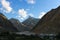 Beautiful landscape of Karakorum mountain in summer, Laila Peak and Gondogoro Glacier Khuspang camp, K2 trek, Pakistan